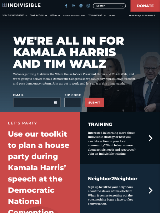 Indivisible Homepage