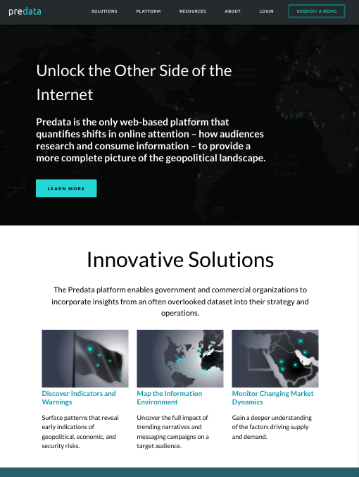 Predata Homepage